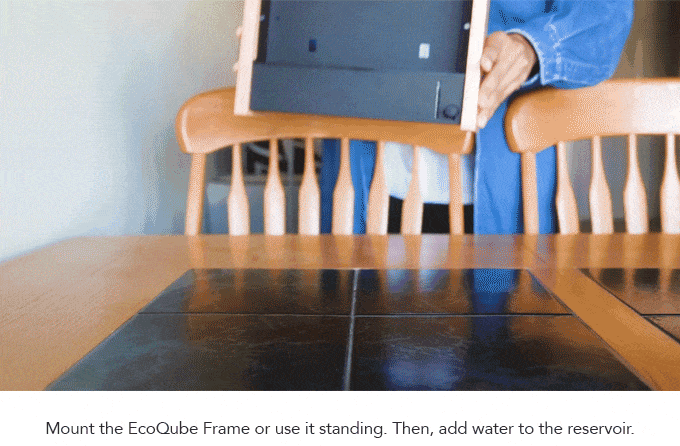 ecoqube frame vertical garden bedside setup