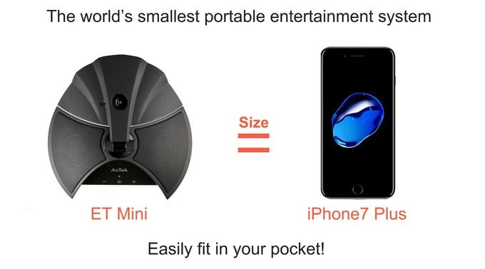 et mini pocket entertainment system - iphone weight