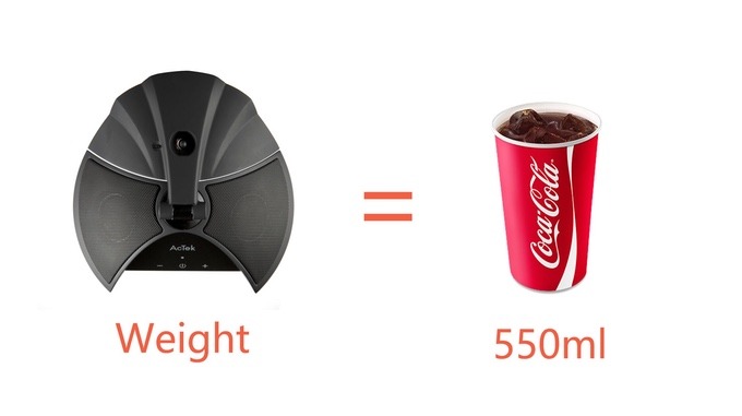 et mini pocket entertainment system - weight comparison