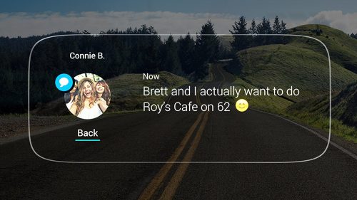 Navdy Heads Up Display - Text Message