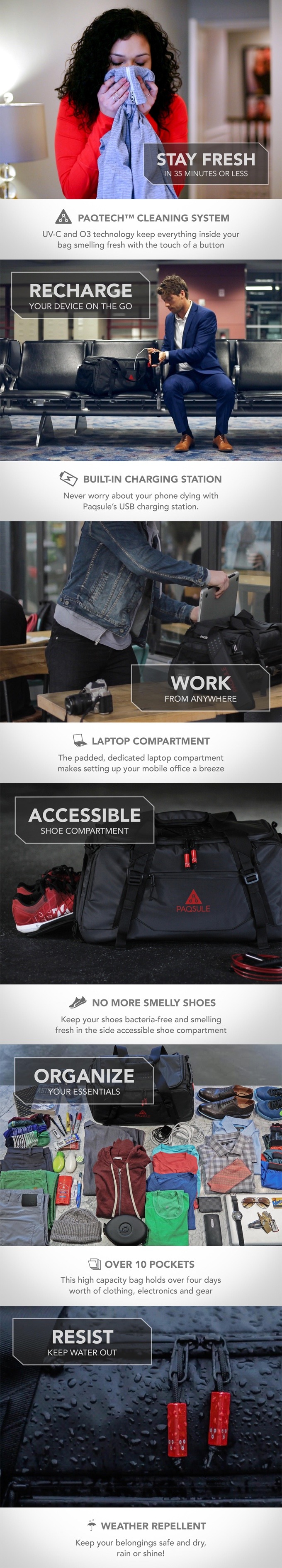 Paqsule Self Cleaning Bag