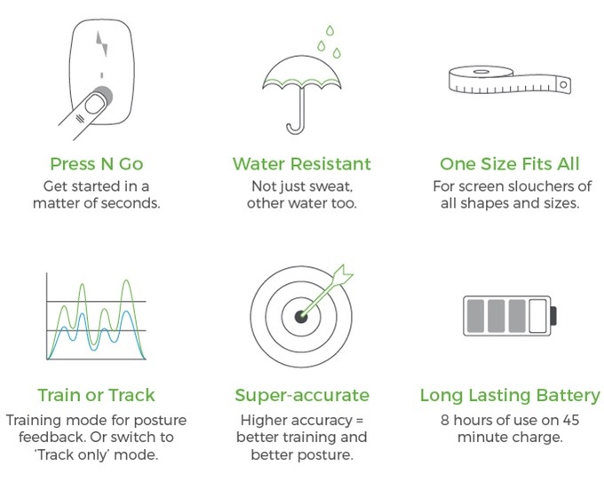 upright go posture fix features