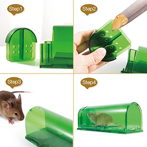 Pretty Comy Humane Mouse Traps for Small Rodent/Voles/Hamsters/Catcher Indoor/Outdoor Use, Size: 6.7