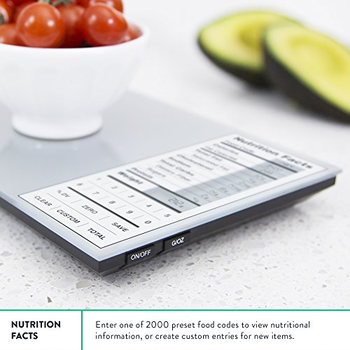 Greater goods nourish digital kitchen food scale and portions nutritional facts display hotsell