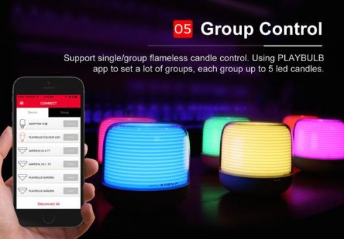 mipow playbulb candle - group control