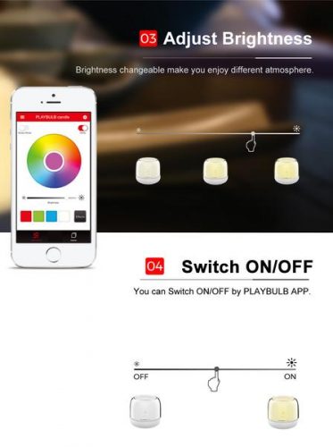 mipow playbulb candle - on and off switch