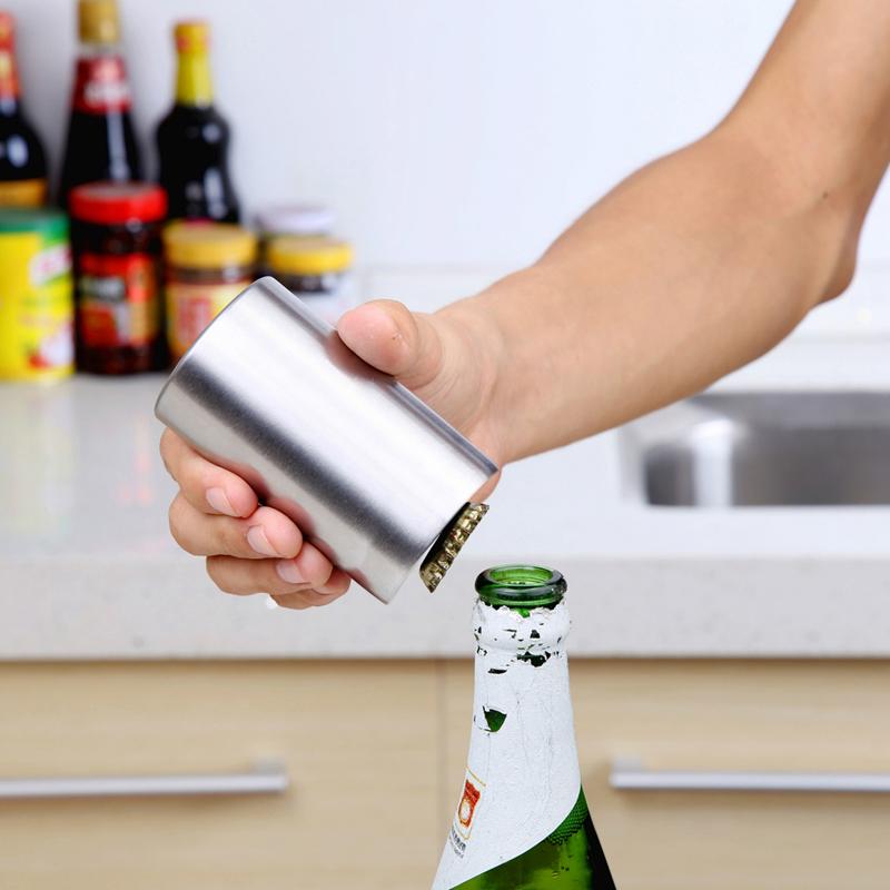Stainless Steel Push Down Bottle Opener Legit Gifts