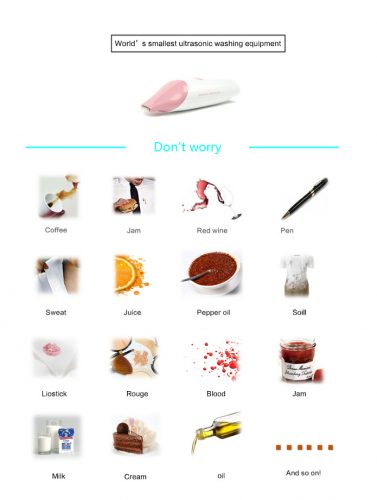 Vitun Mini USB Portable Ultrasonic Vibration Washing Machine