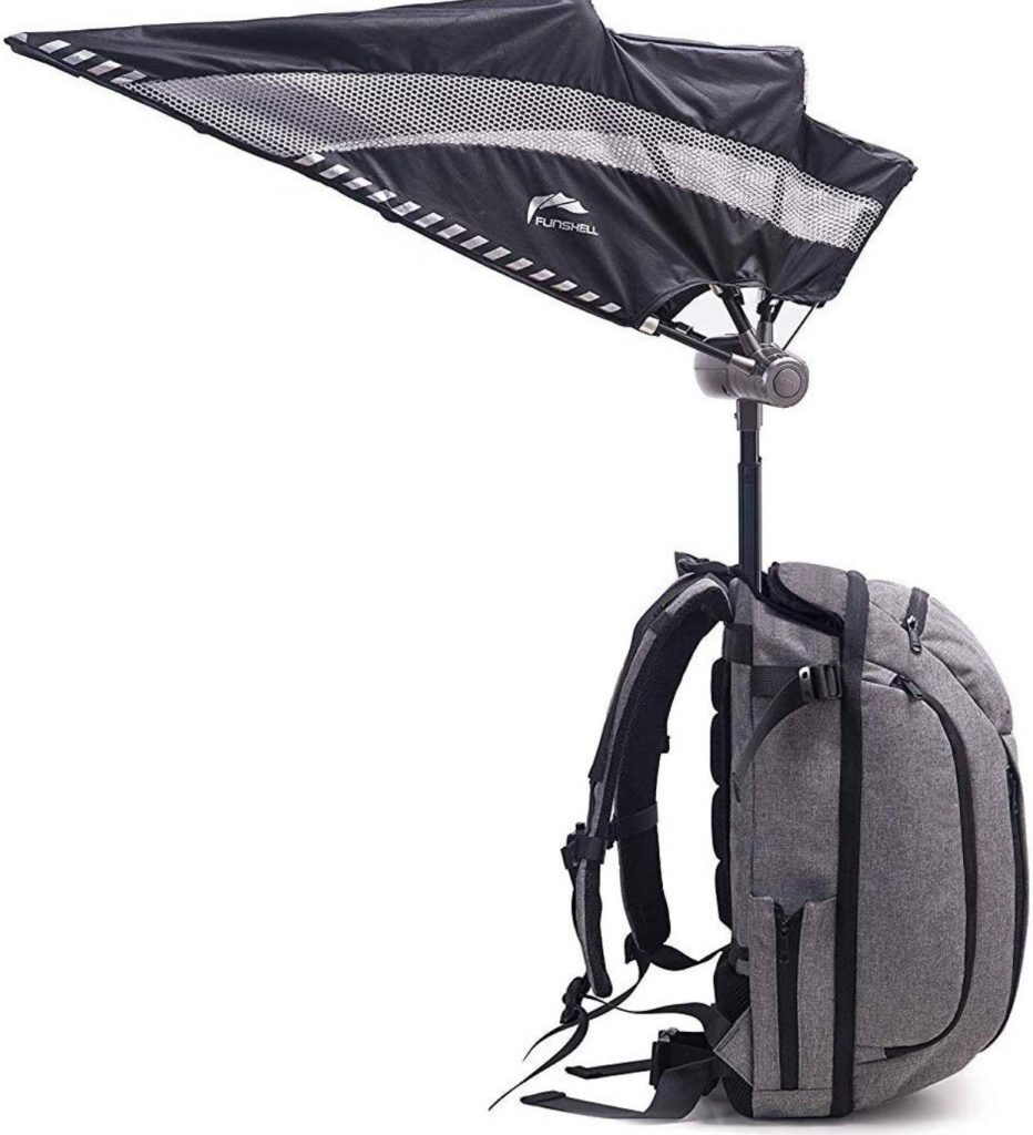 EZ FunShell Backpack Umbrella UV RAIN PROTECTIONS Short Trip Fan