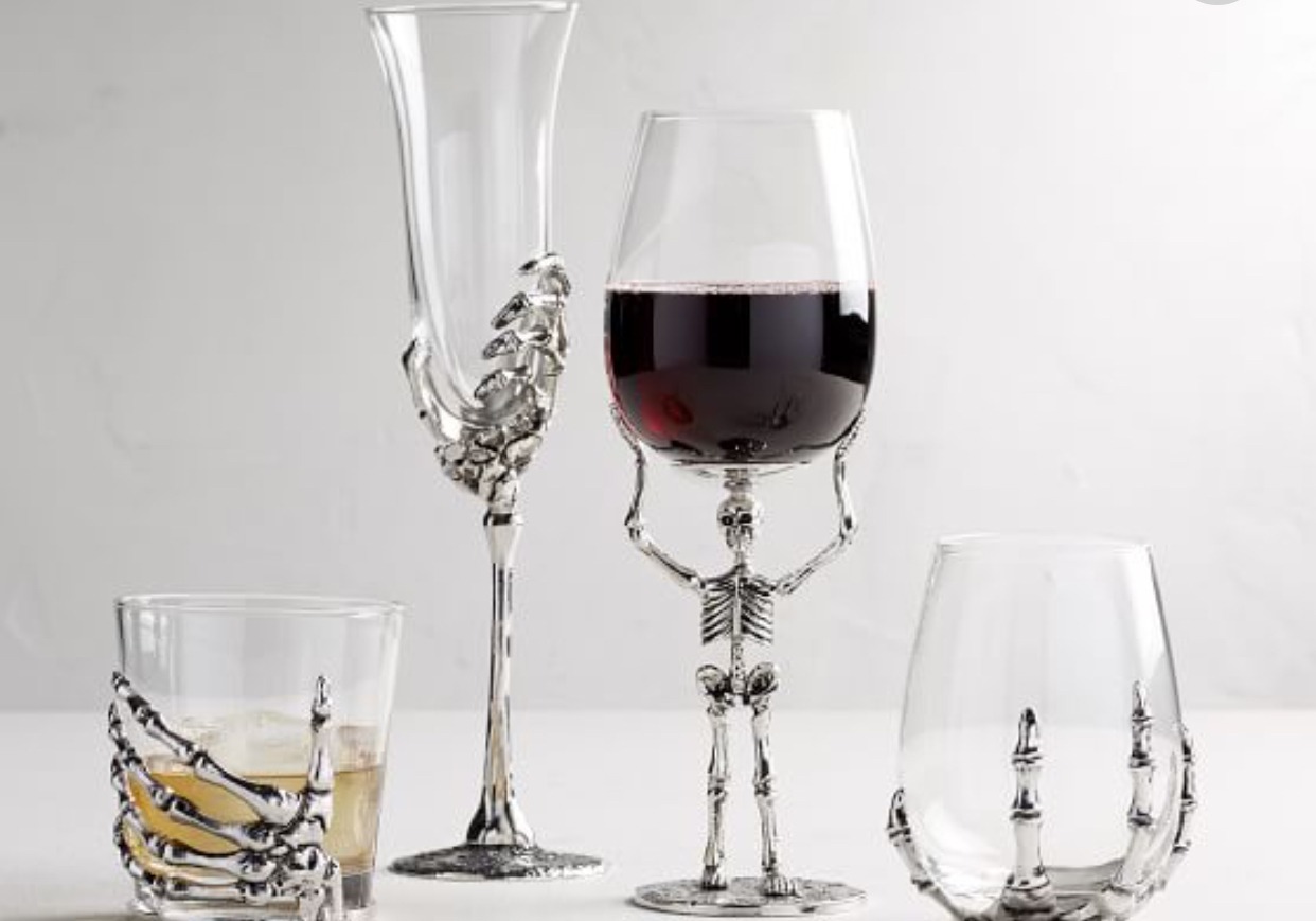 Decorative Wines with Pottery Barn Skeleton Wine Glass Legit Gifts