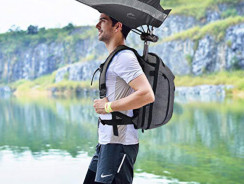 EZ FunShell Backpack: 2-in-1 Overhead Umbrella Bag