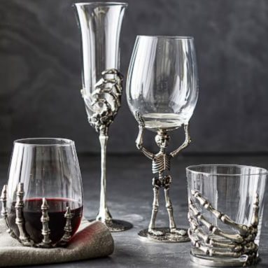 Decorative Wines with Pottery Barn Skeleton Wine Glass