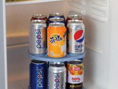 Carousel Caddy Helps Save Refrigerator Space