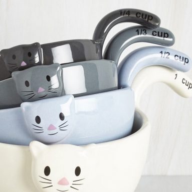 Ceramic Cat Measuring Cups/Spoons