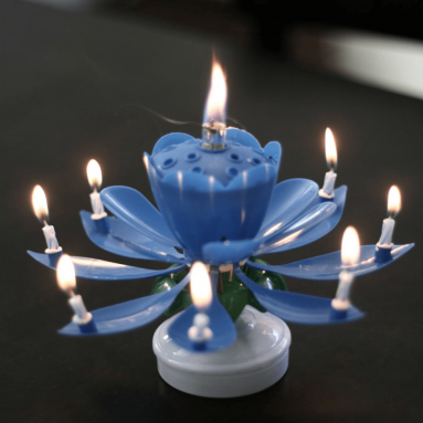 Magical Rotating Lotus Flower Candle Is A Beautiful Birthday Surprise