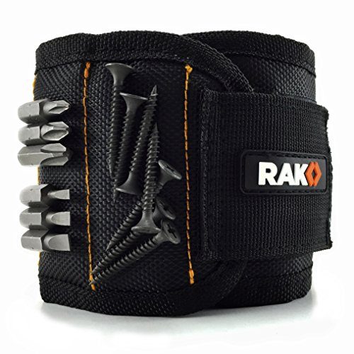 RAK Magnetic Wristband with Strong Magnets for Holding Screws, Nails, Drill Bits