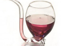 Vampire Wine Glass Lets You Sip With Ease